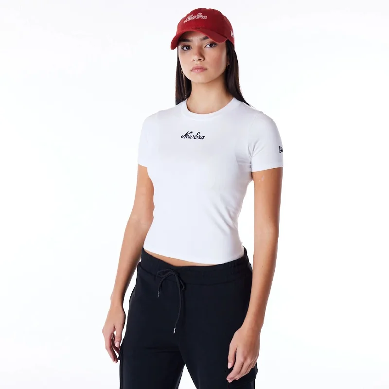 New Era Womens White Slim T-Shirt