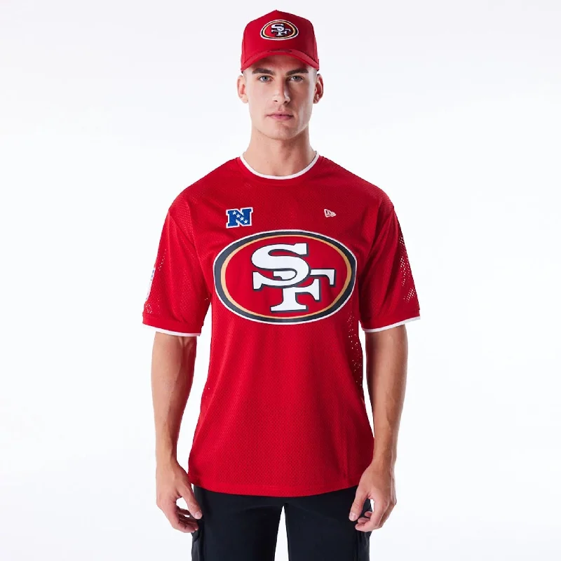 San Francisco 49ers NFL Mesh Red Oversized T-Shirt