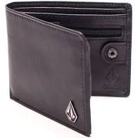 Volcom Single Stone Leather Wallet - Black